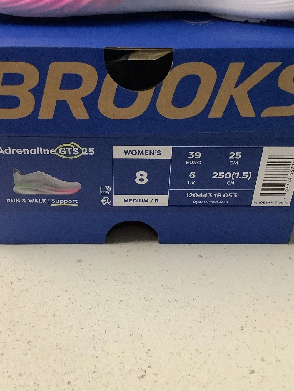 Brooks Women's Running Shoes - Light Gray with Pink & Neon Green Accents